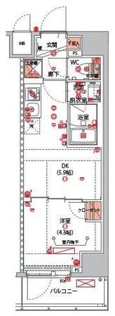 早稲田駅 徒歩10分 4階の物件間取画像